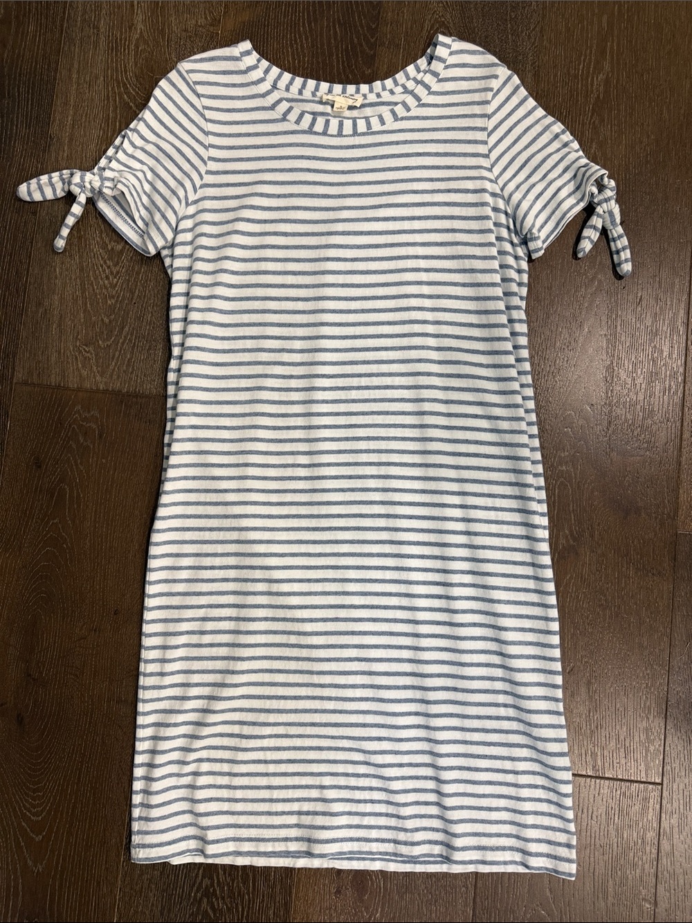 Jane and Delancey Blue & White Striped Tee Dress